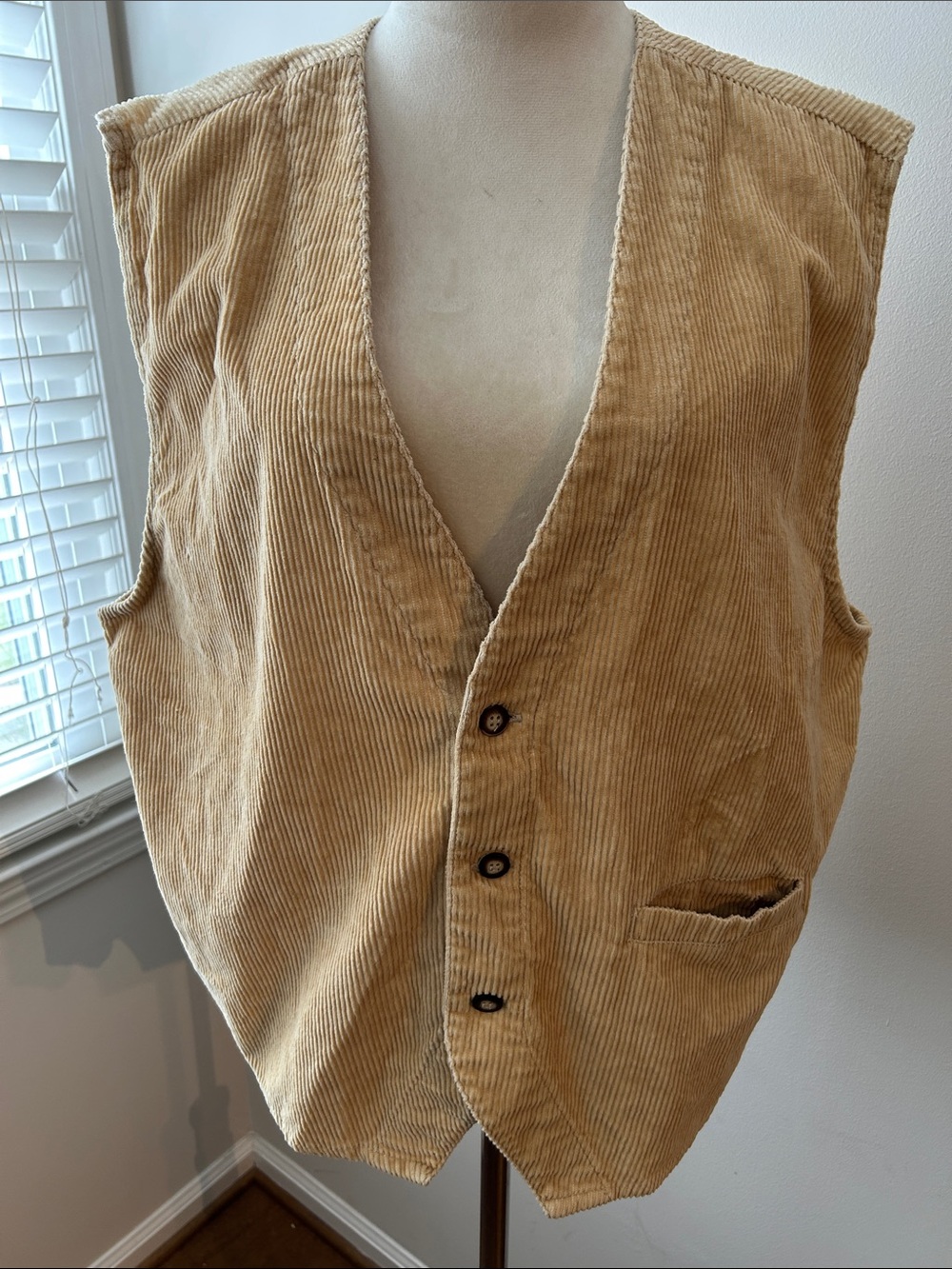 Vintage Corduroy Khaki Vest